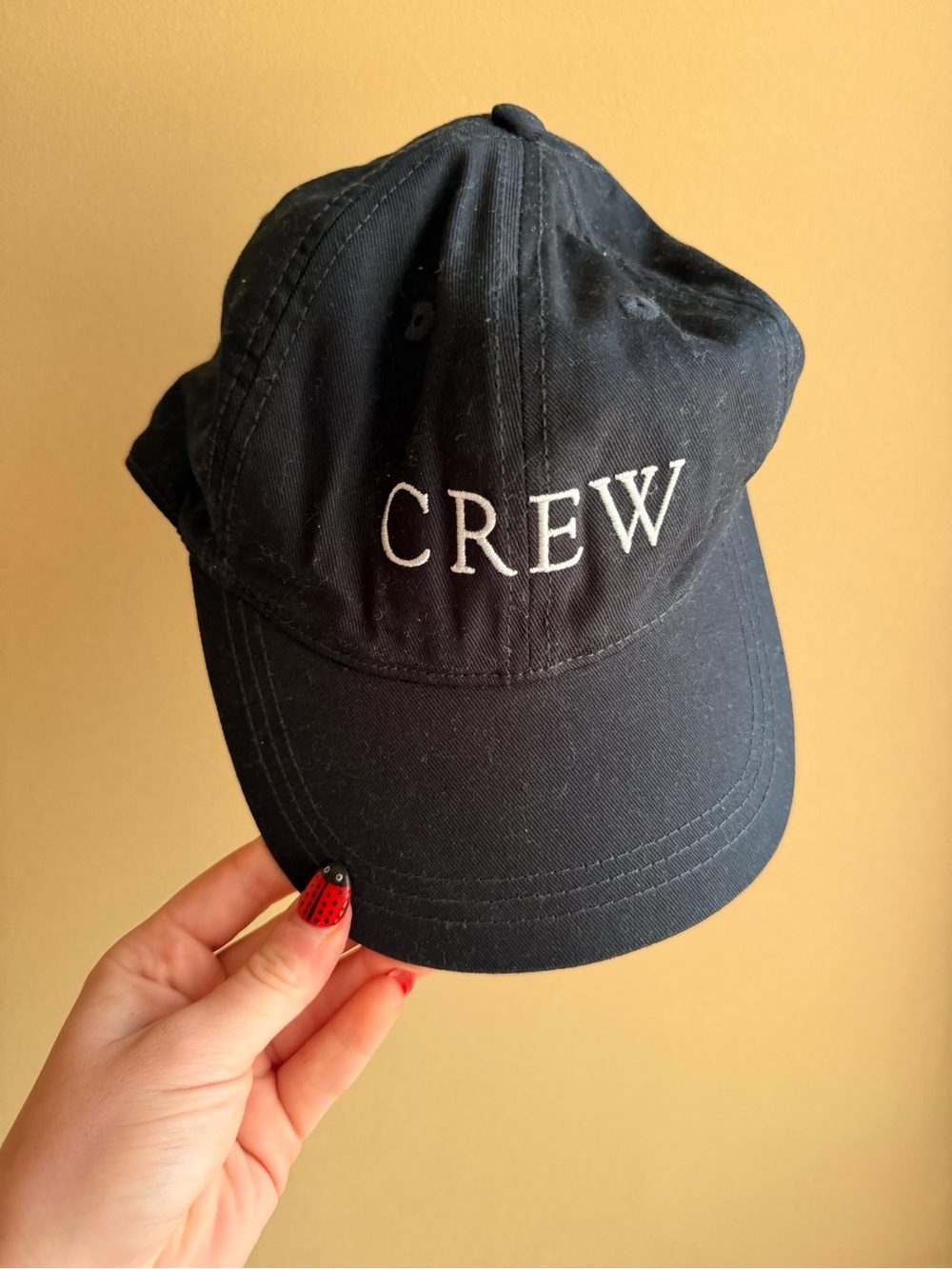 Navy J crew Embroidered Baseball Cap